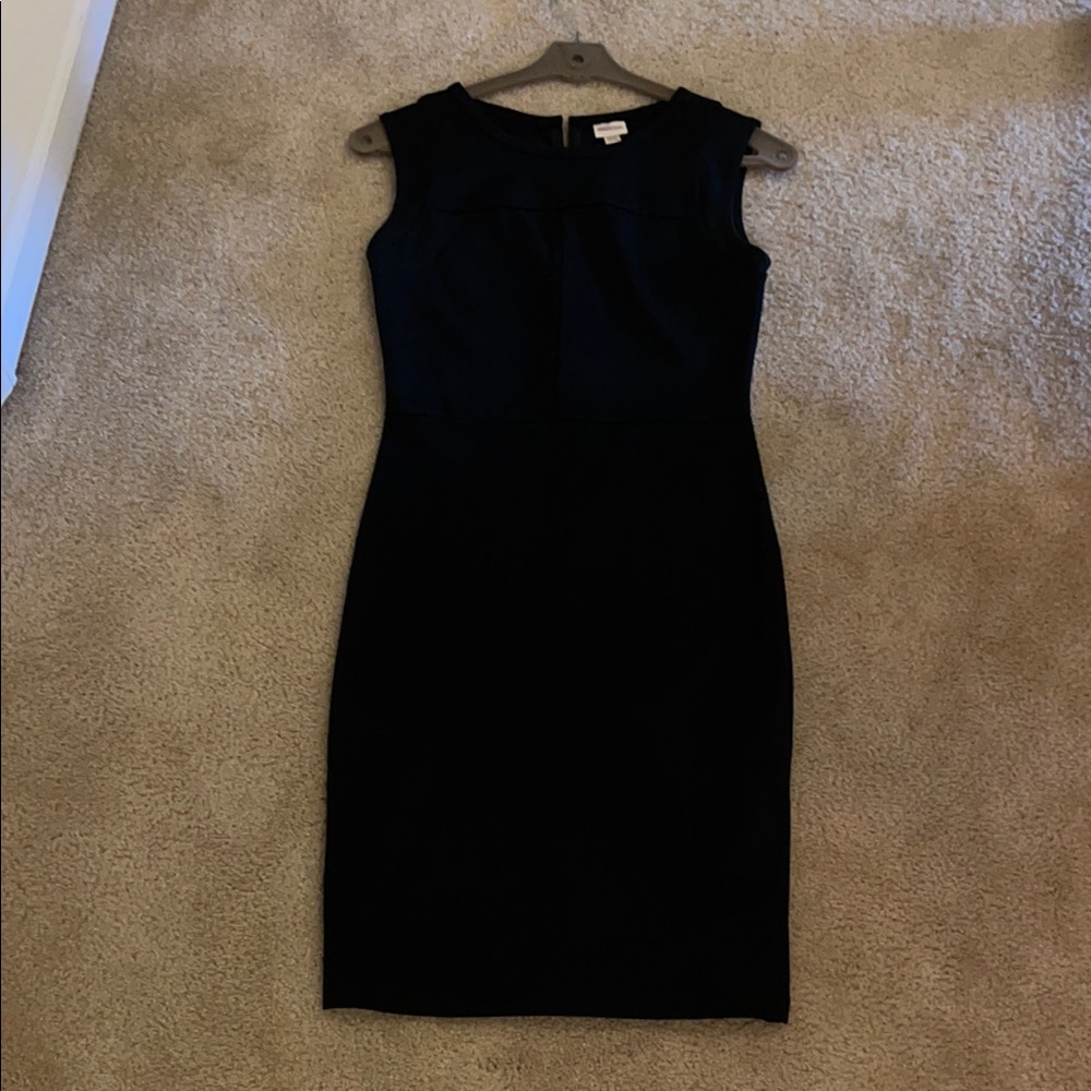 Merona Black Sleeveless Crew Neck Sheath Dress